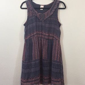 Mossimo Chiffon Sleeves Boho Style Dress- Size M